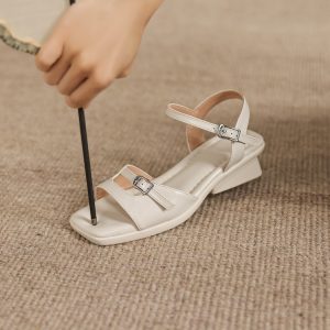 Women's Open Toe Chunky Heel Sandals for Summer Daily Wear